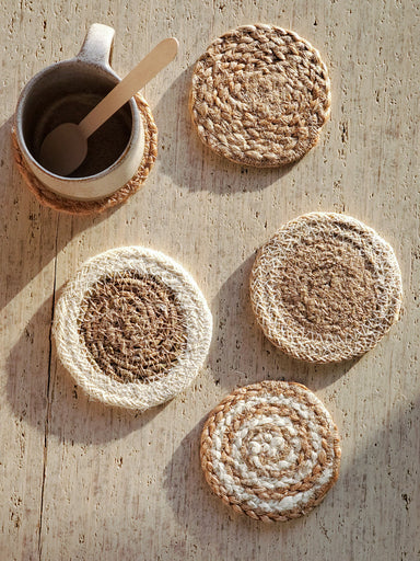  Natural Coaster Gift Set with Heart pouch by KORISSA KORISSA Perfumarie