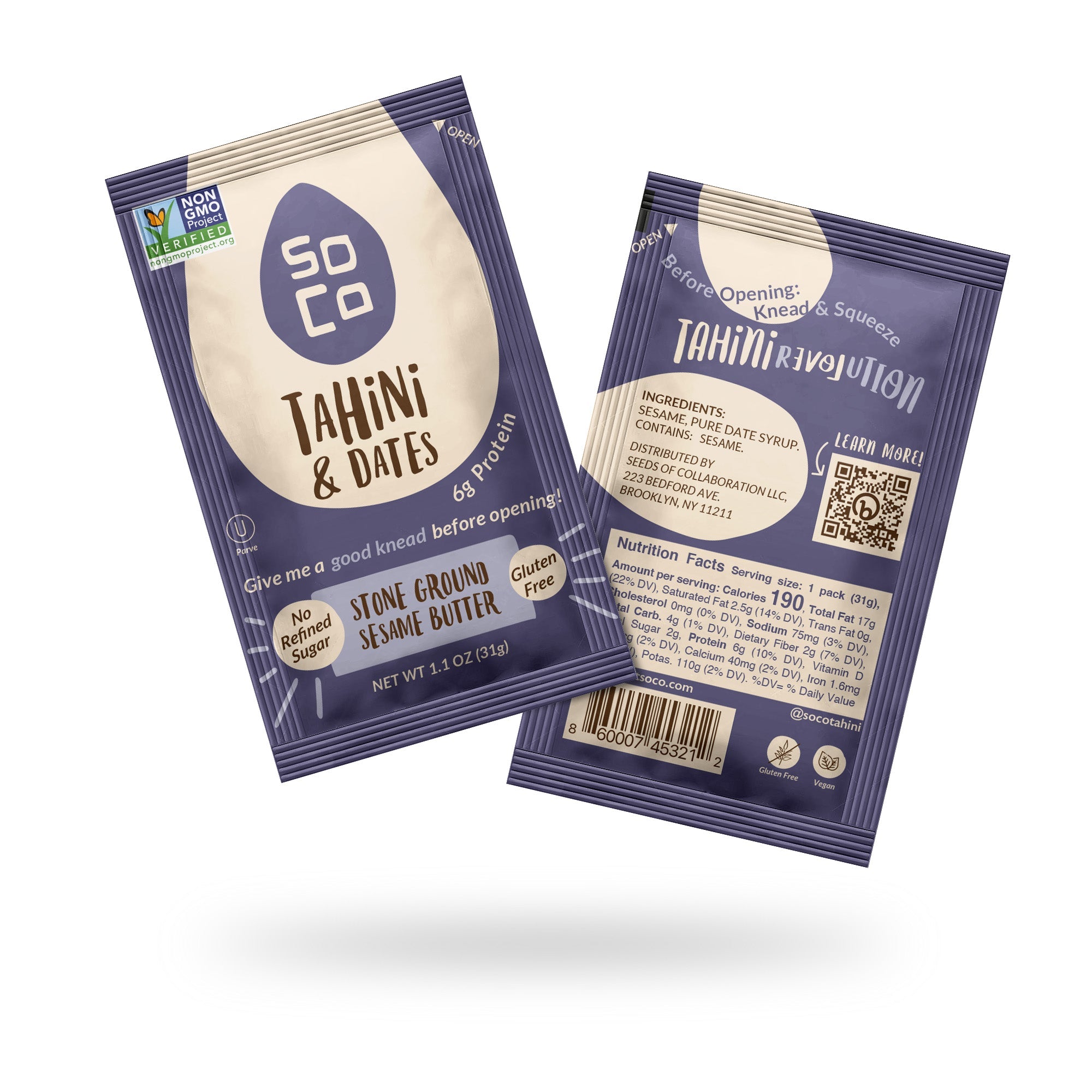  Squeeze packs: Tahini & Dates (Box of 10) by eatsoco eatsoco Perfumarie