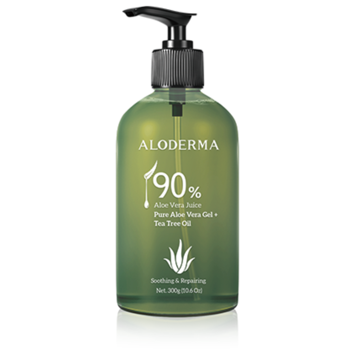 Aloderma 90% Pure Organic Aloe Vera Gel With Tea Tree Oil - Pure