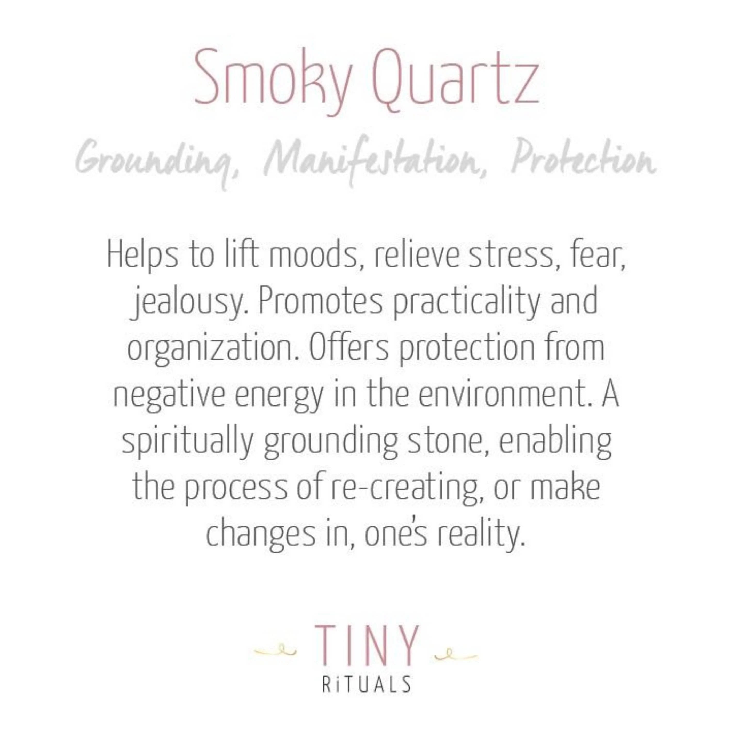  Smoky Quartz Worry Stone by Tiny Rituals Tiny Rituals Perfumarie