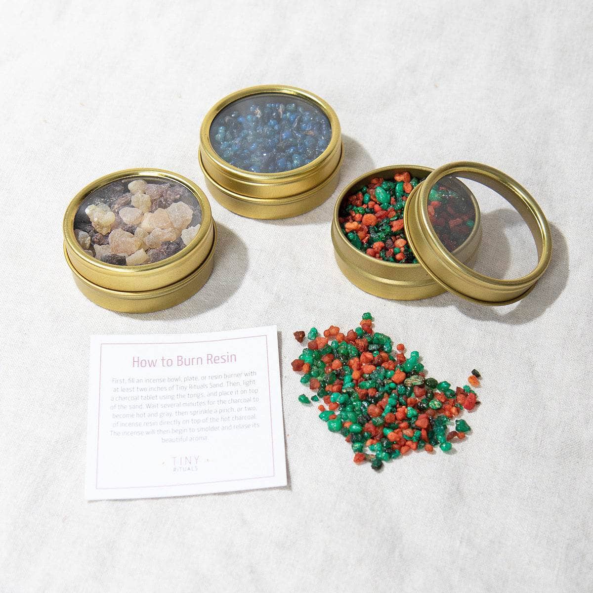  Spirituality, & Purification Resin Incense Pack by Tiny Rituals Tiny Rituals Perfumarie