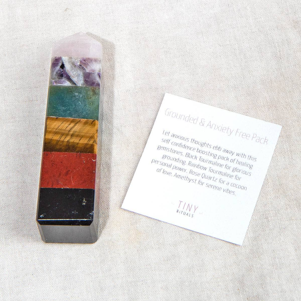  Grounded & Anxiety Free Gemstone Tower by Tiny Rituals Tiny Rituals Perfumarie