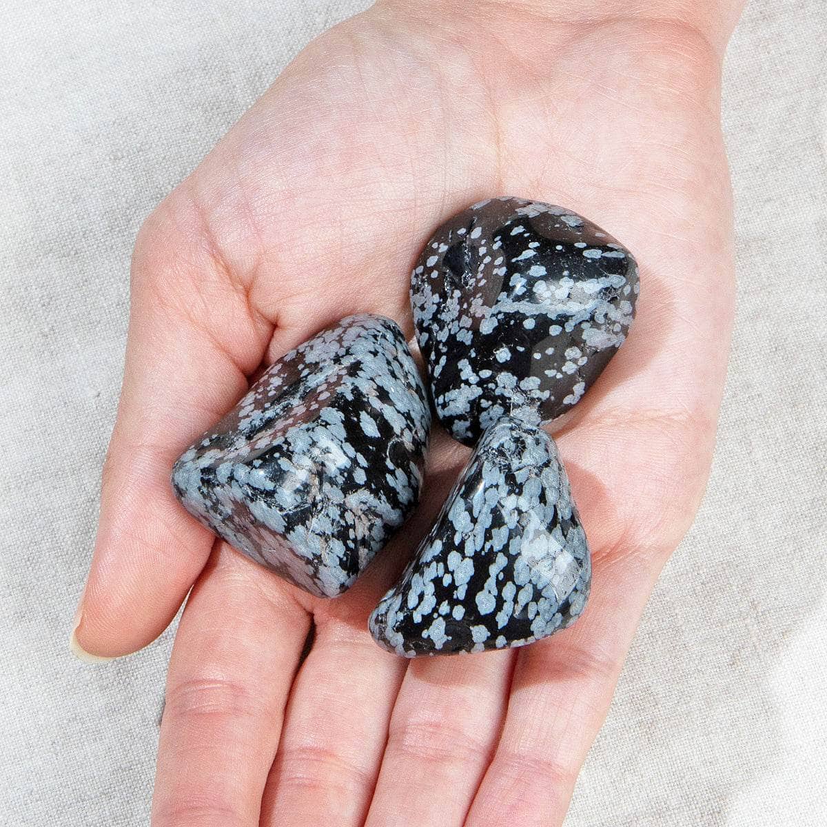 Snowflake Obsidian Stone Set by Tiny Rituals Tiny Rituals Perfumarie
