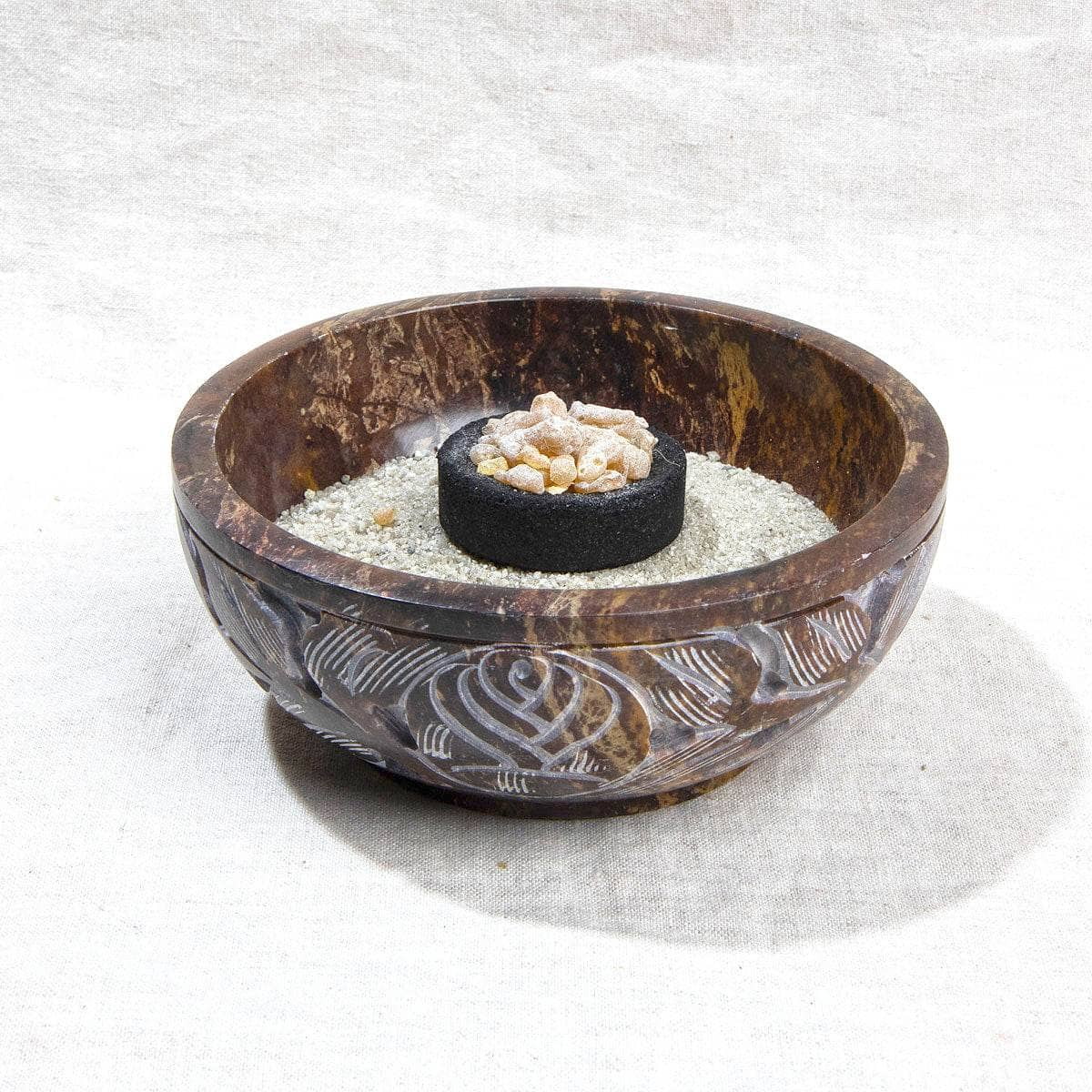  Soapstone Carved Smudge Bowl Kit by Tiny Rituals Tiny Rituals Perfumarie