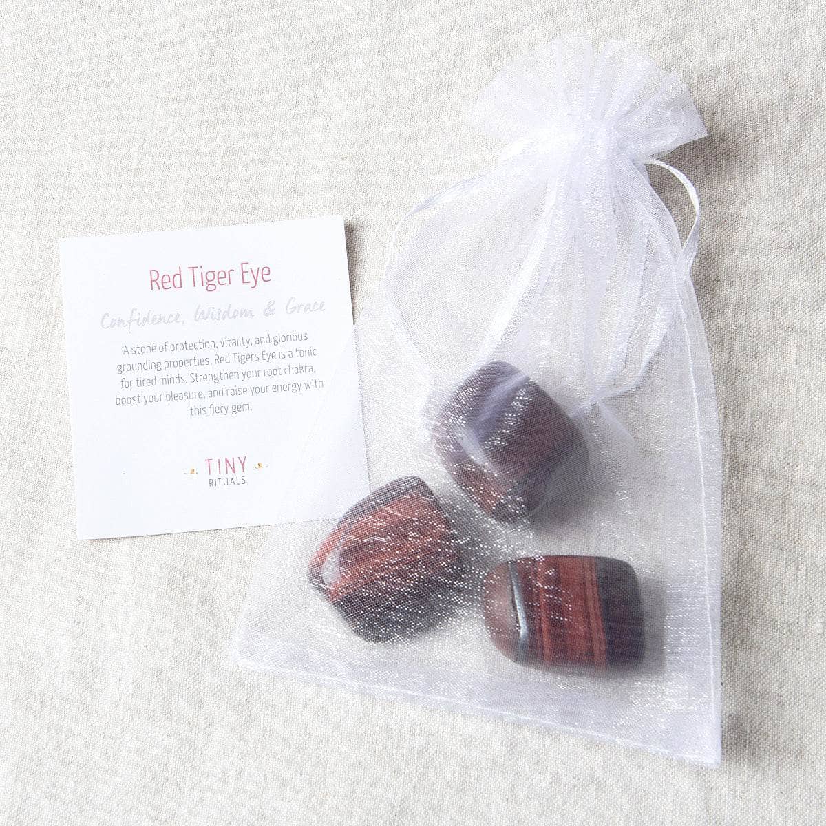  Red Tiger Eye Stone Set by Tiny Rituals Tiny Rituals Perfumarie