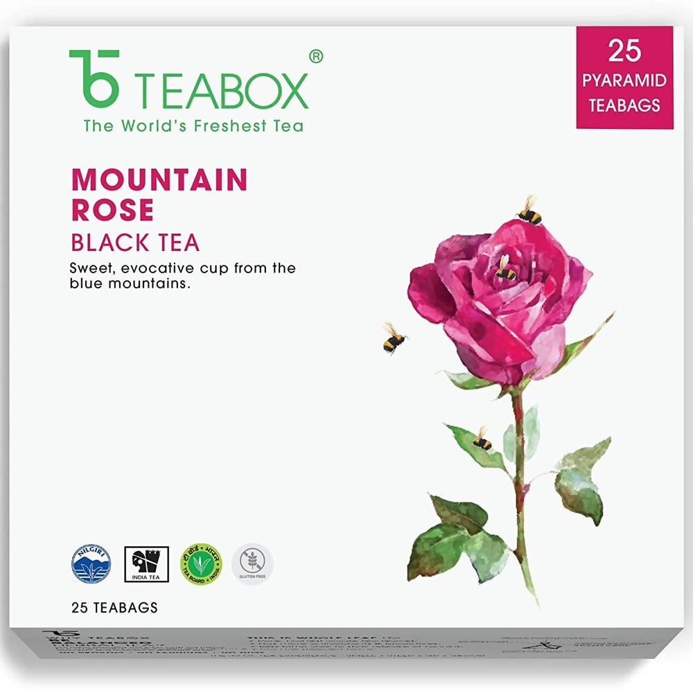  Teabox Mountain Rose Black Tea Bags by Distacart Distacart Perfumarie