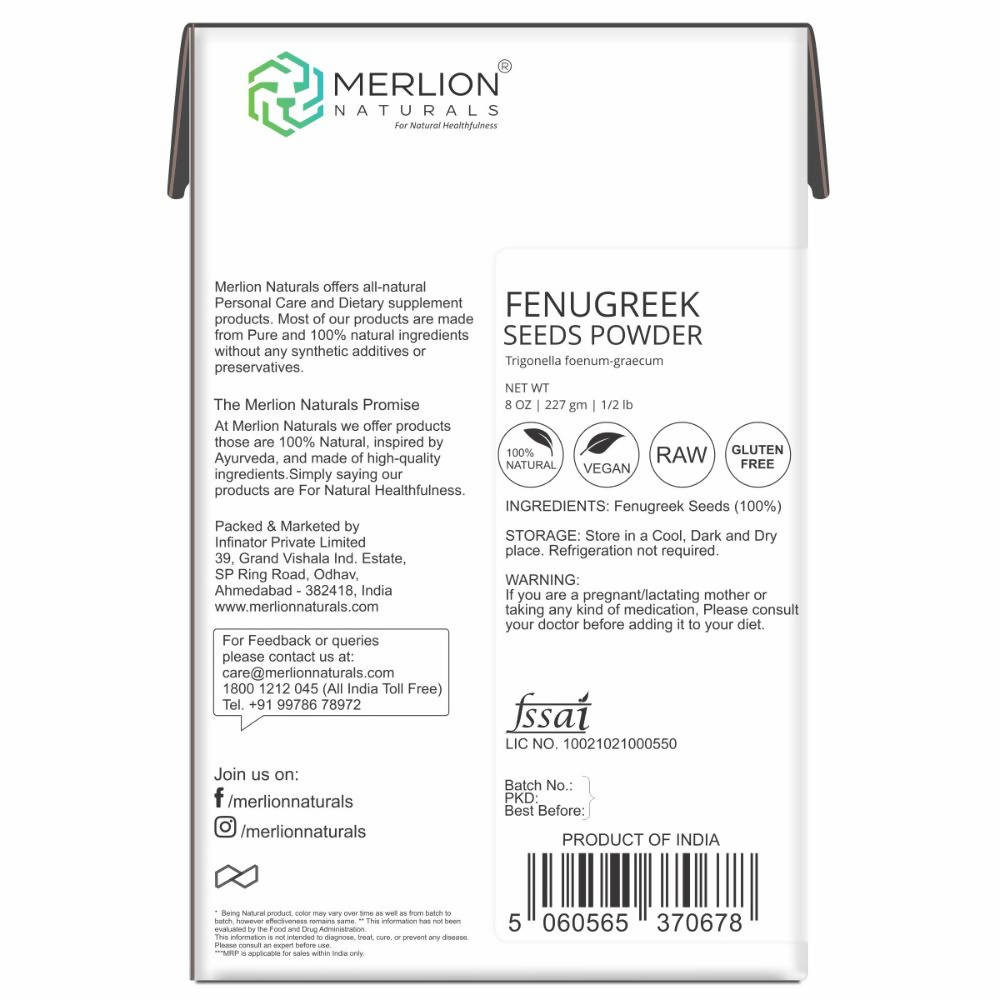  Merlion Naturals Fenugreek Seeds Powder by Distacart Distacart Perfumarie