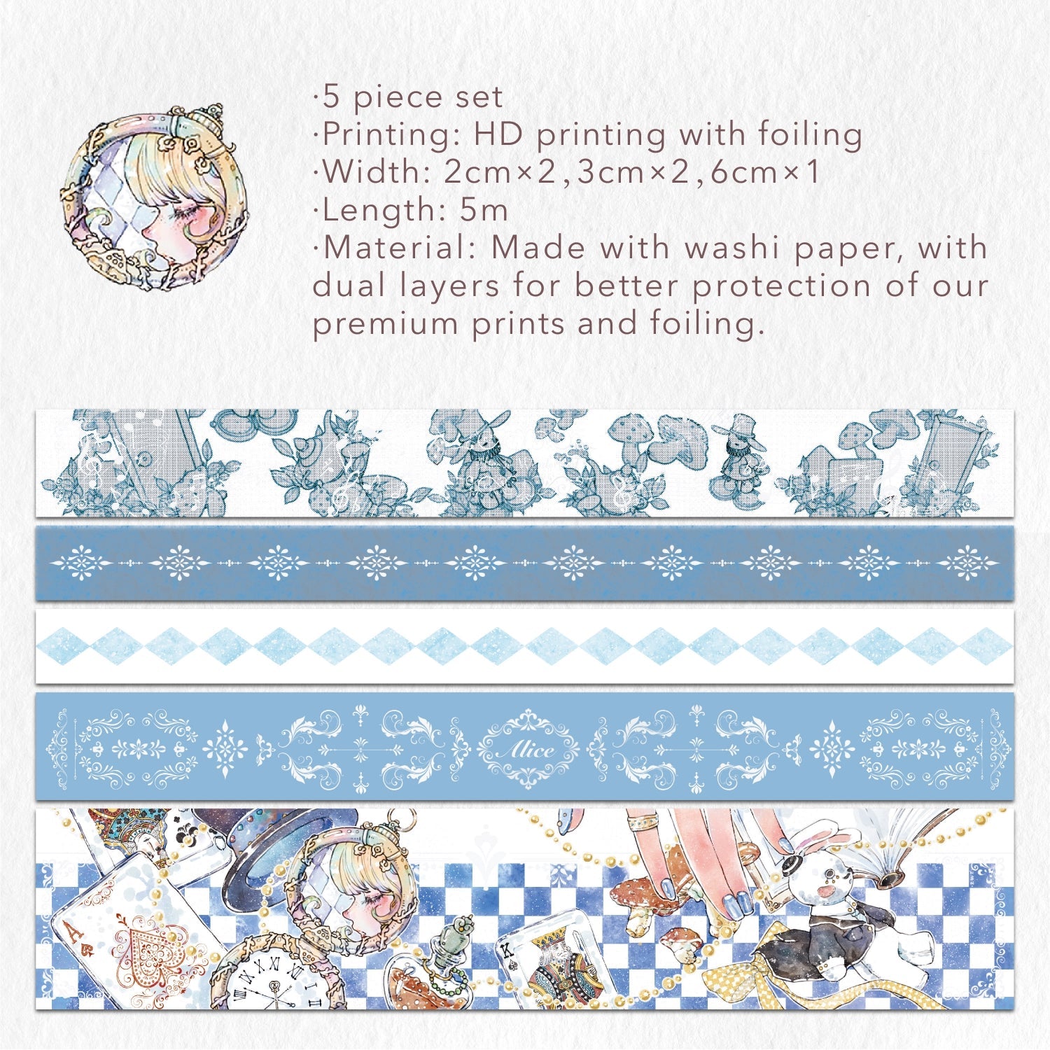  Alice in Wonderland Washi Tape Set by The Washi Tape Shop The Washi Tape Shop Perfumarie