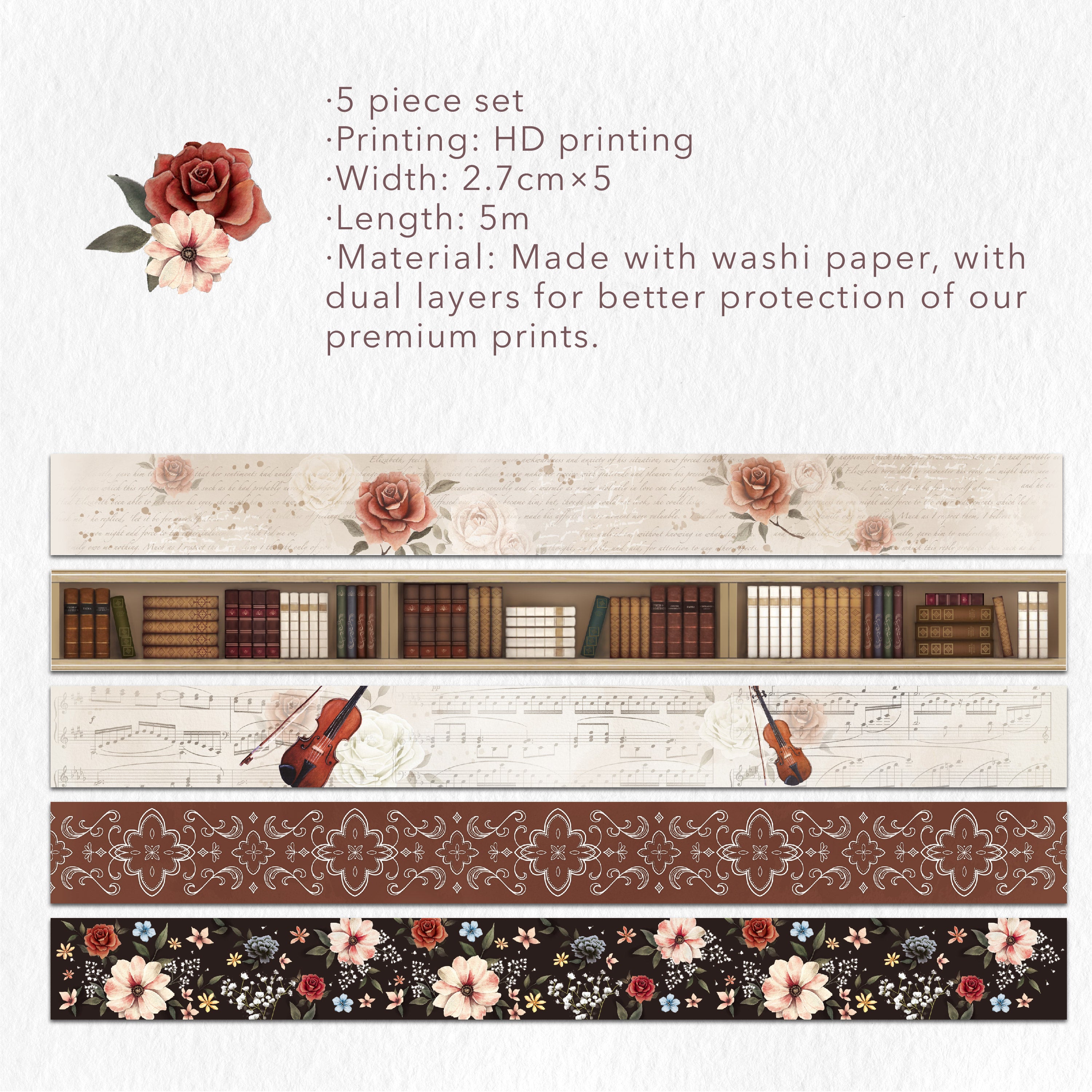  Academia Washi Tape Set by The Washi Tape Shop The Washi Tape Shop Perfumarie