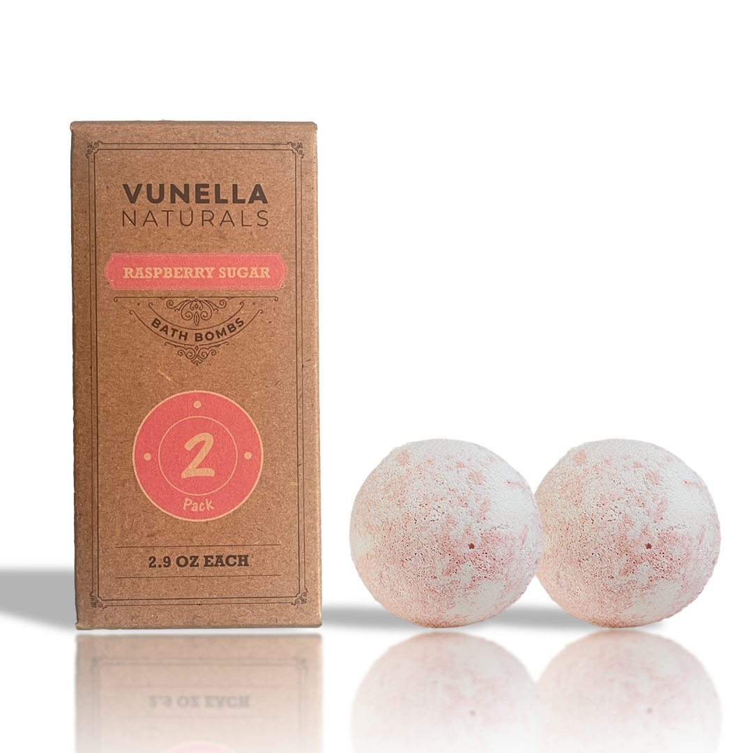  Raspberry Bath Bombs (2 Pack) - SALE! by Vunella Vunella Perfumarie