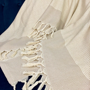  Diamond Stripe Turkish Throw by SLATE + SALT SLATE + SALT Perfumarie