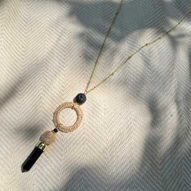  Black Agate Jute Necklace by SLATE + SALT SLATE + SALT Perfumarie
