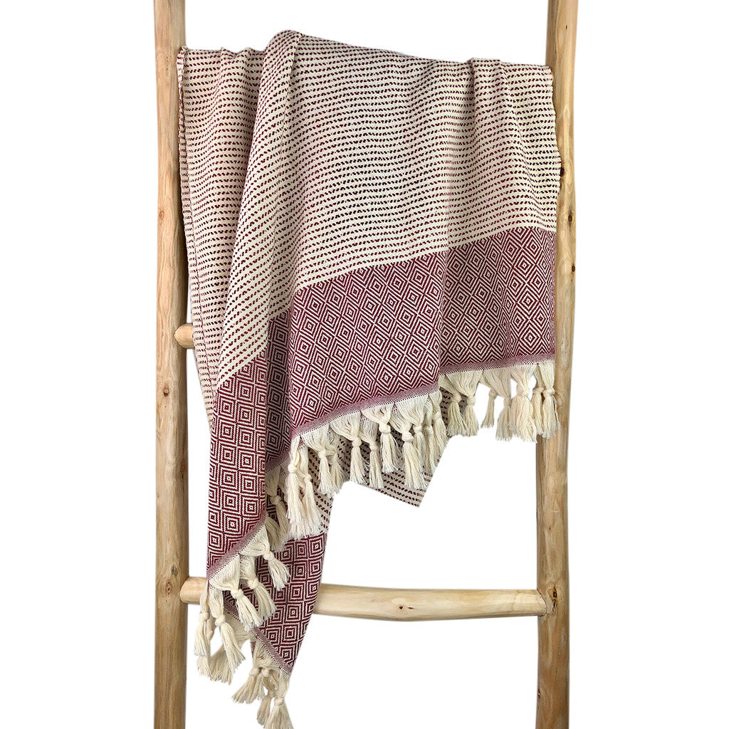  Diamond Stripe Turkish Towel by SLATE + SALT SLATE + SALT Perfumarie