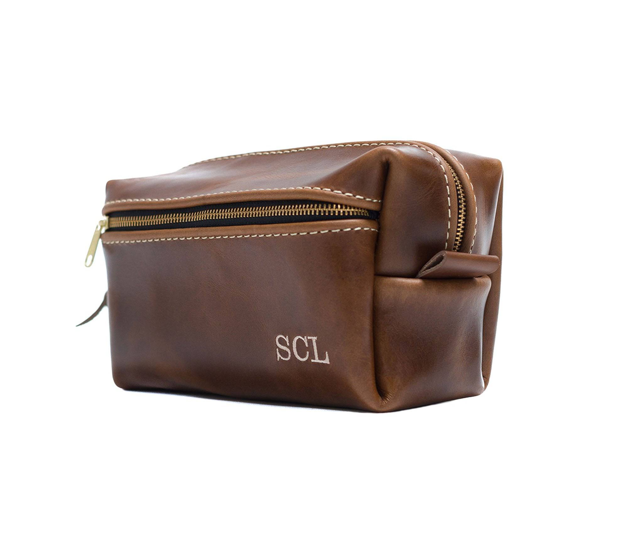  Double Zipper Toiletry Bag by Lifetime Leather Co Lifetime Leather Co Perfumarie