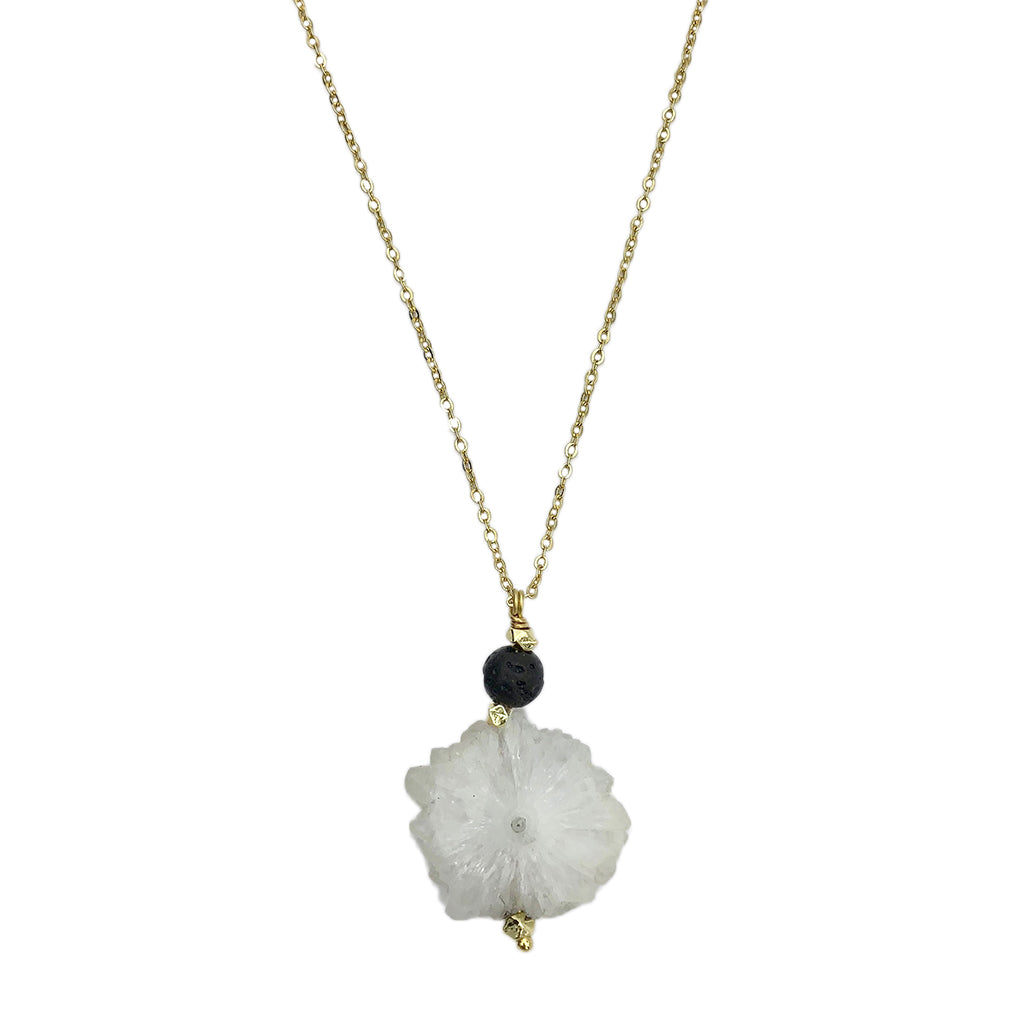  Solar Quartz Lava Necklace by SLATE + SALT SLATE + SALT Perfumarie