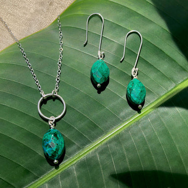  Chrysocolla Circle Necklace by SLATE + SALT SLATE + SALT Perfumarie