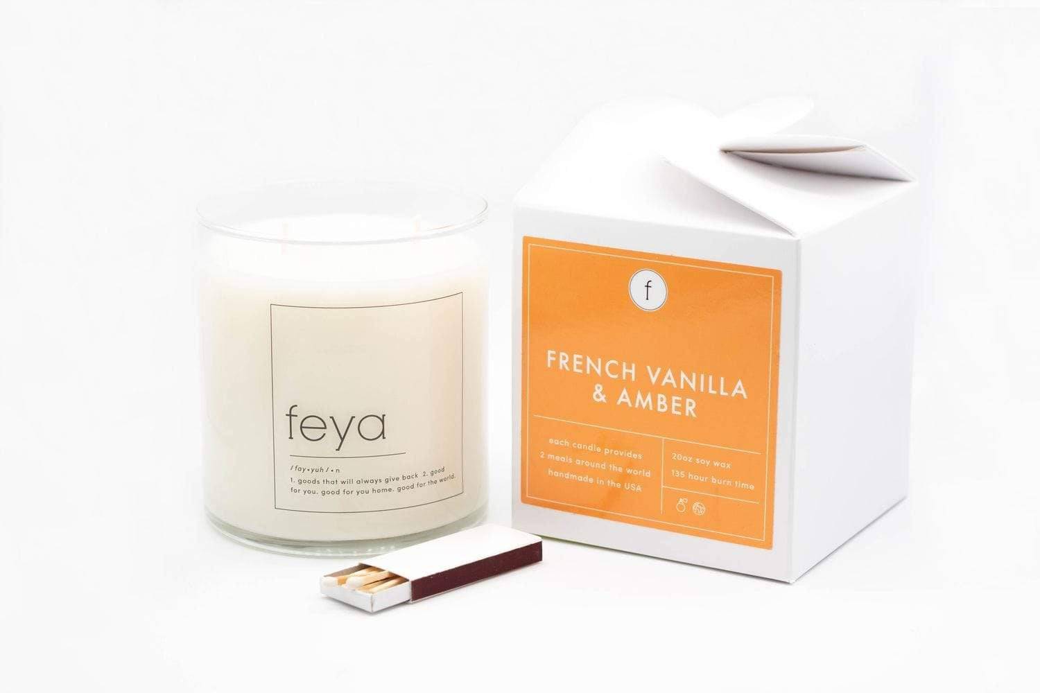  French Vanilla Amber Candle Feya Candle Co. Perfumarie