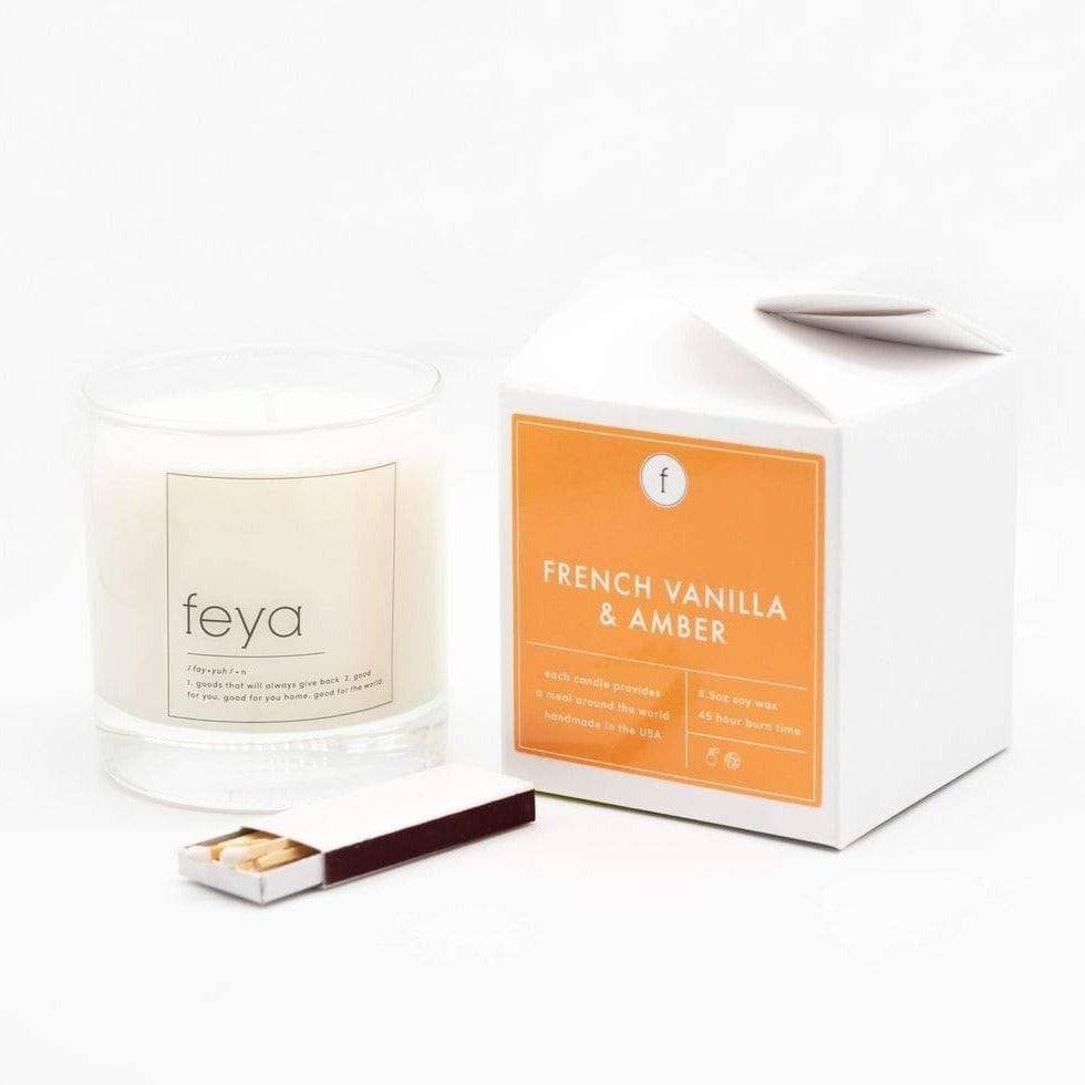  French Vanilla Amber Candle Feya Candle Co. Perfumarie