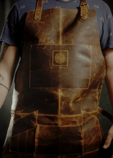  Full Grain Buffalo Leather Apron by Vintage Gentlemen Vintage Gentlemen Perfumarie