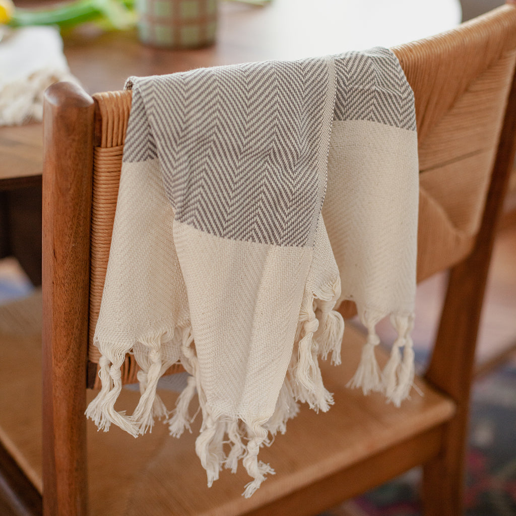  Herringbone Turkish Hand Towel by SLATE + SALT SLATE + SALT Perfumarie