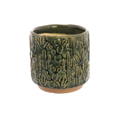  Green Ceramic Cactus Cachepot Inspired Atelier Perfumarie