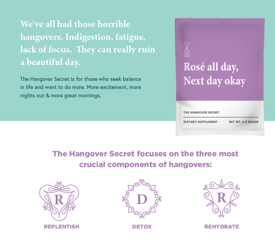 Hangover Secret | 6 Powder Packets Hangover Secret Perfumarie