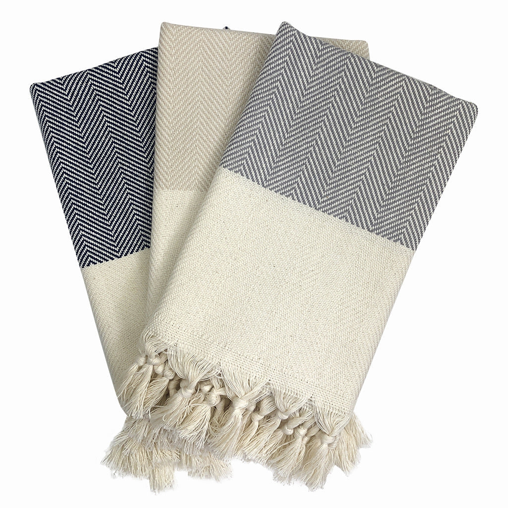  Herringbone Turkish Hand Towel by SLATE + SALT SLATE + SALT Perfumarie