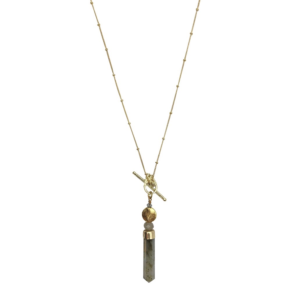  Labradorite Lariat Necklace by SLATE + SALT SLATE + SALT Perfumarie