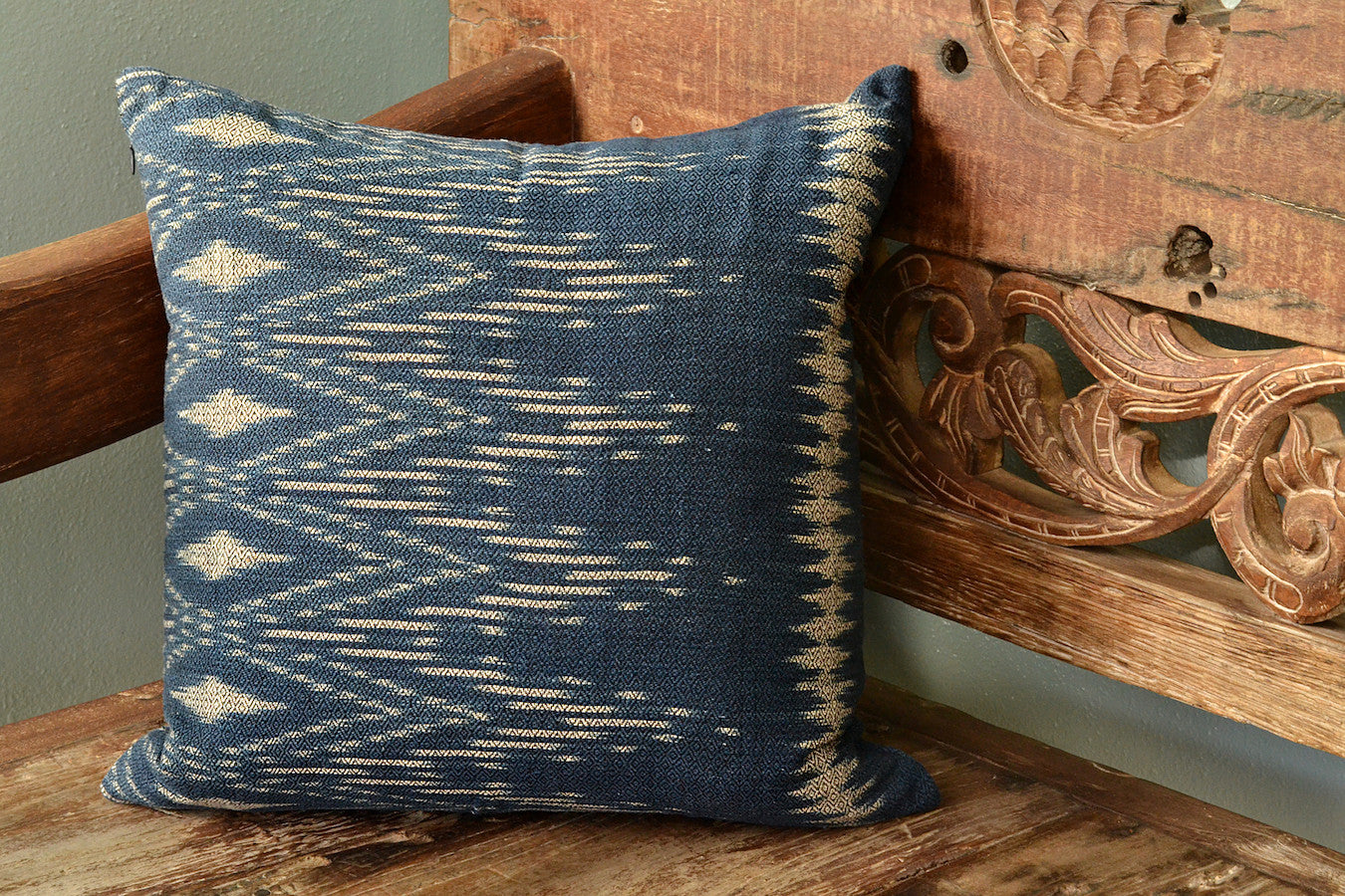  Indigo Ikat Pillow Cover by SLATE + SALT SLATE + SALT Perfumarie