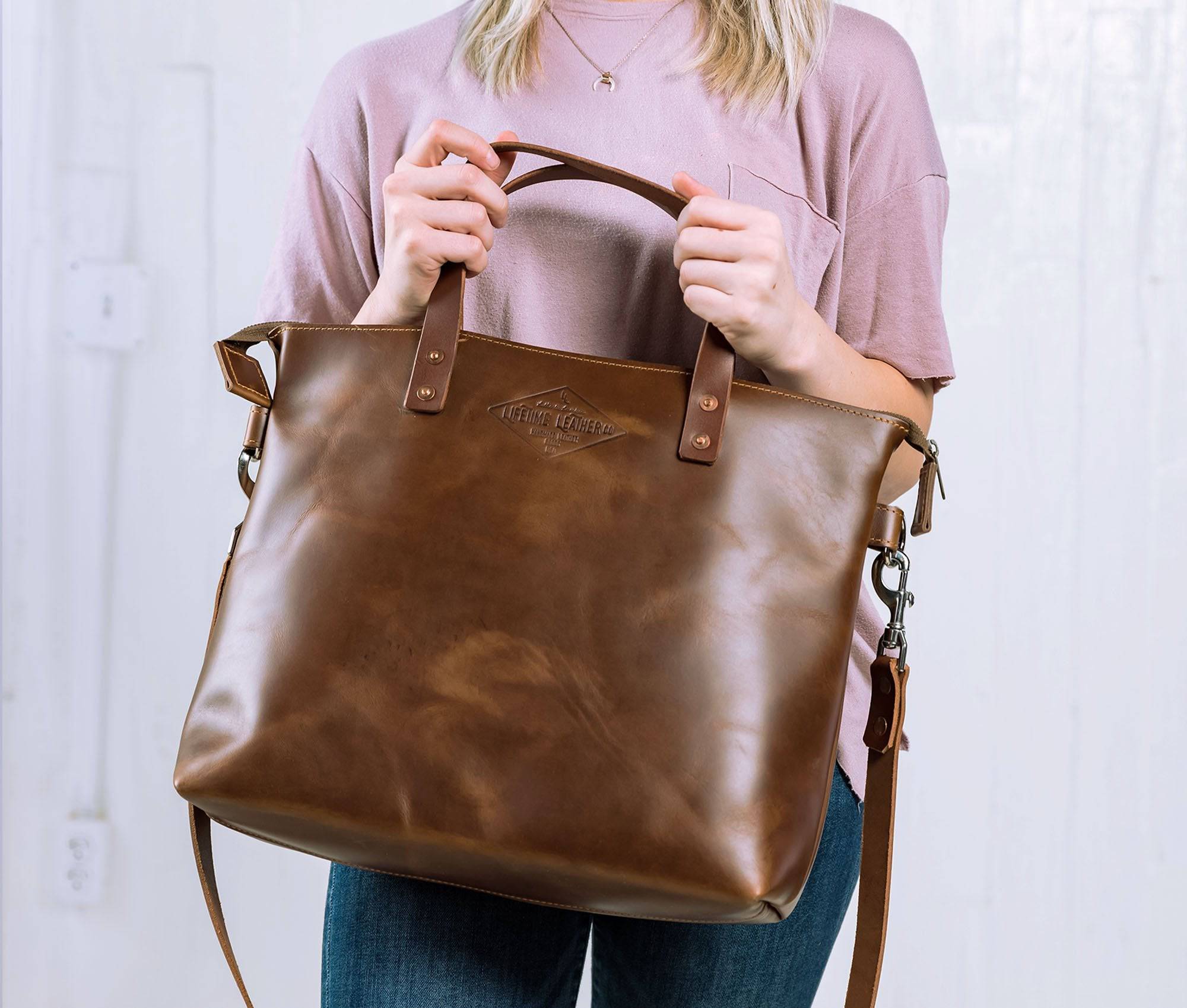  Lifetime Crossbody Tote by Lifetime Leather Co Lifetime Leather Co Perfumarie