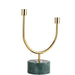 Natural Green Marble U-Shaped Candle Holder Inspired Atelier Perfumarie