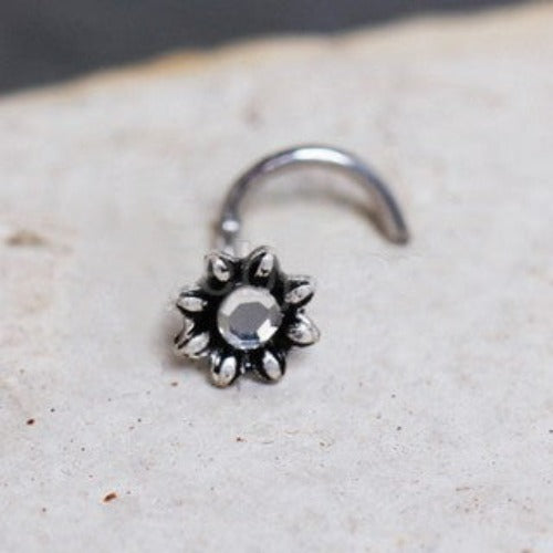 Jeweled Flower Nose Screw Ring by Fashion Hut Jewelry Fashion Hut Jewelry Perfumarie