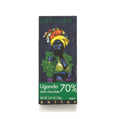  Organic Vegan Ugandan 70% Dark Chocolate Bar Zotter Chocolates Perfumarie