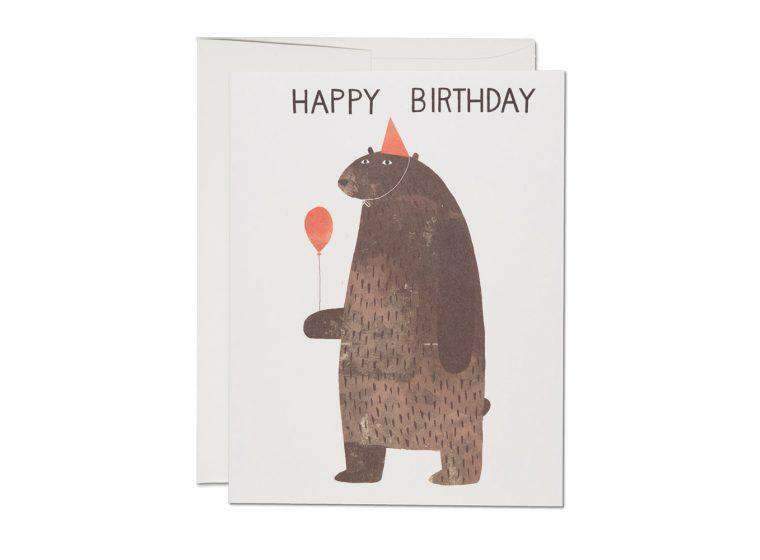  Party Bear, Greeting Card Red Cap Cards Perfumarie