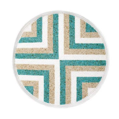  Riviera Tray Set (of 3) - Aqua/Natural/White by POPPY + SAGE POPPY + SAGE Perfumarie