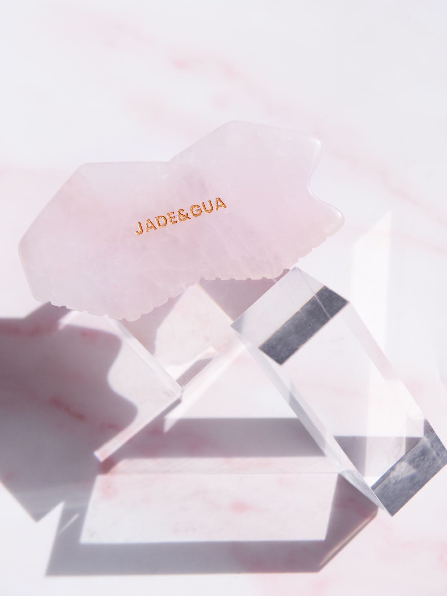  Multi Side Rose Quartz Comb by Jade and Gua Jade and Gua Perfumarie