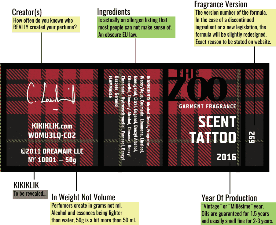  Scent Tattoo 2mL Vial The Zoo Perfumarie