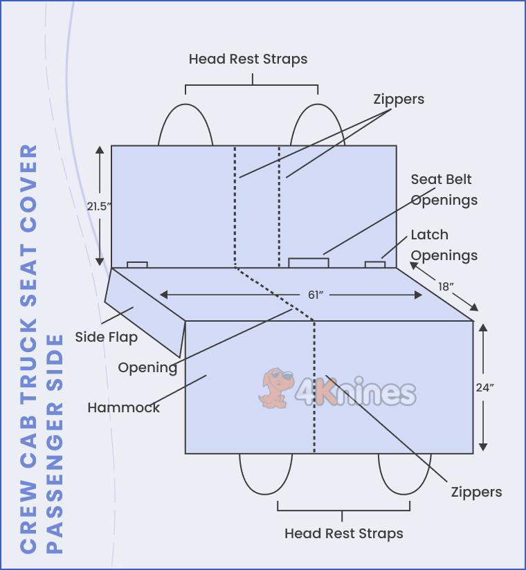  Multi-Function Crew Cab Truck Seat Cover with Hammock by 4Knines® 4Knines® Perfumarie
