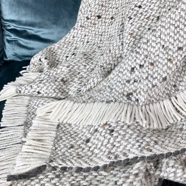  Chunky Gray Weave Alpaca Throw by SLATE + SALT SLATE + SALT Perfumarie