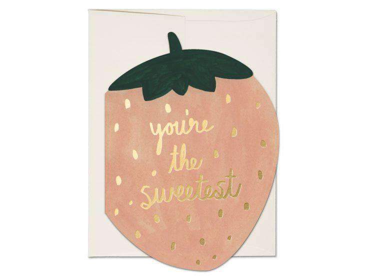  Strawberry, Greeting Card Red Cap Cards Perfumarie