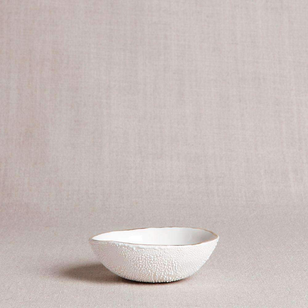  Textured Bowl with Gold Rim Honeycomb Studio Perfumarie