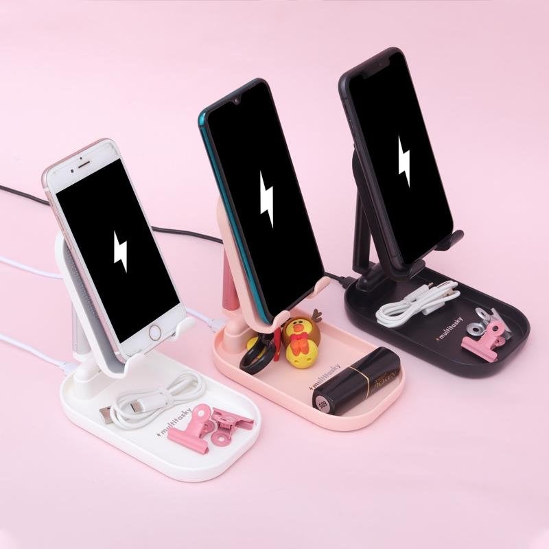  Deluxe Foldable Cell Phone Charger Stand & iPad Holder by Multitasky Multitasky Perfumarie