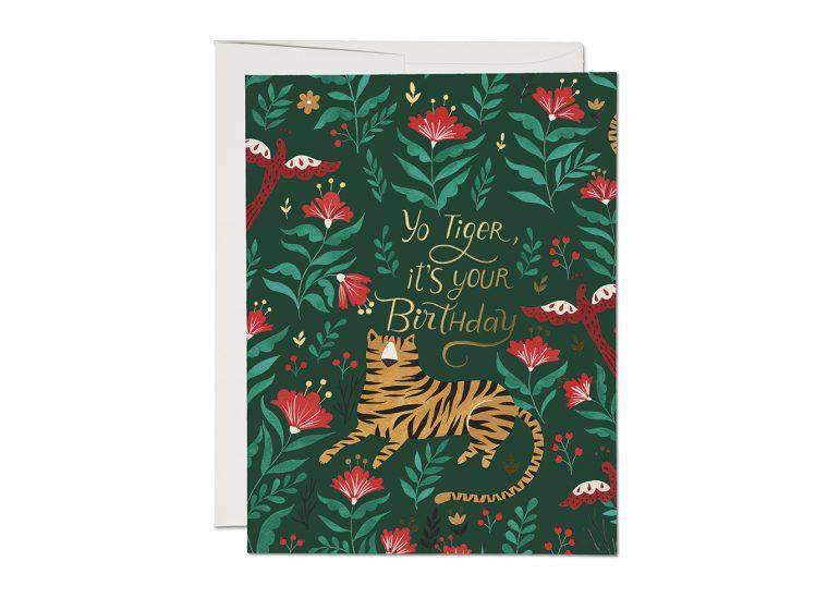  Tiger, Greeting Card Red Cap Cards Perfumarie