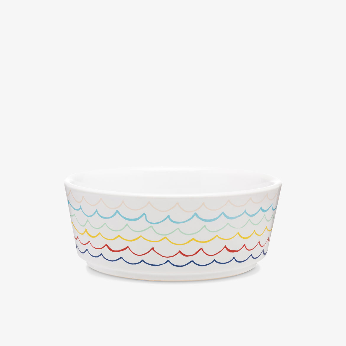  Sketched Wave Ceramic Dog Bowl Waggo Perfumarie